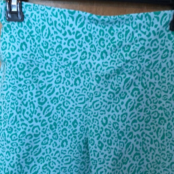 BillaBong - high waisted mint green cheetah print bike shorts - Picture 2 of 5